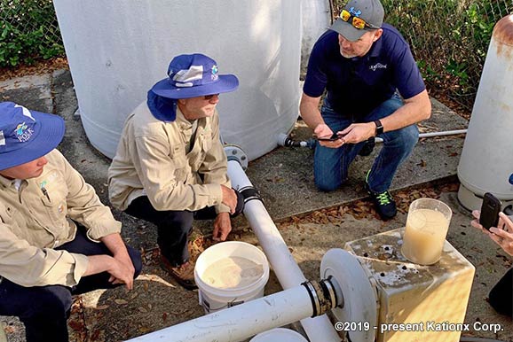 Testing samples after the application of KCD&trade; Industrial Cleaner and Degreaser.